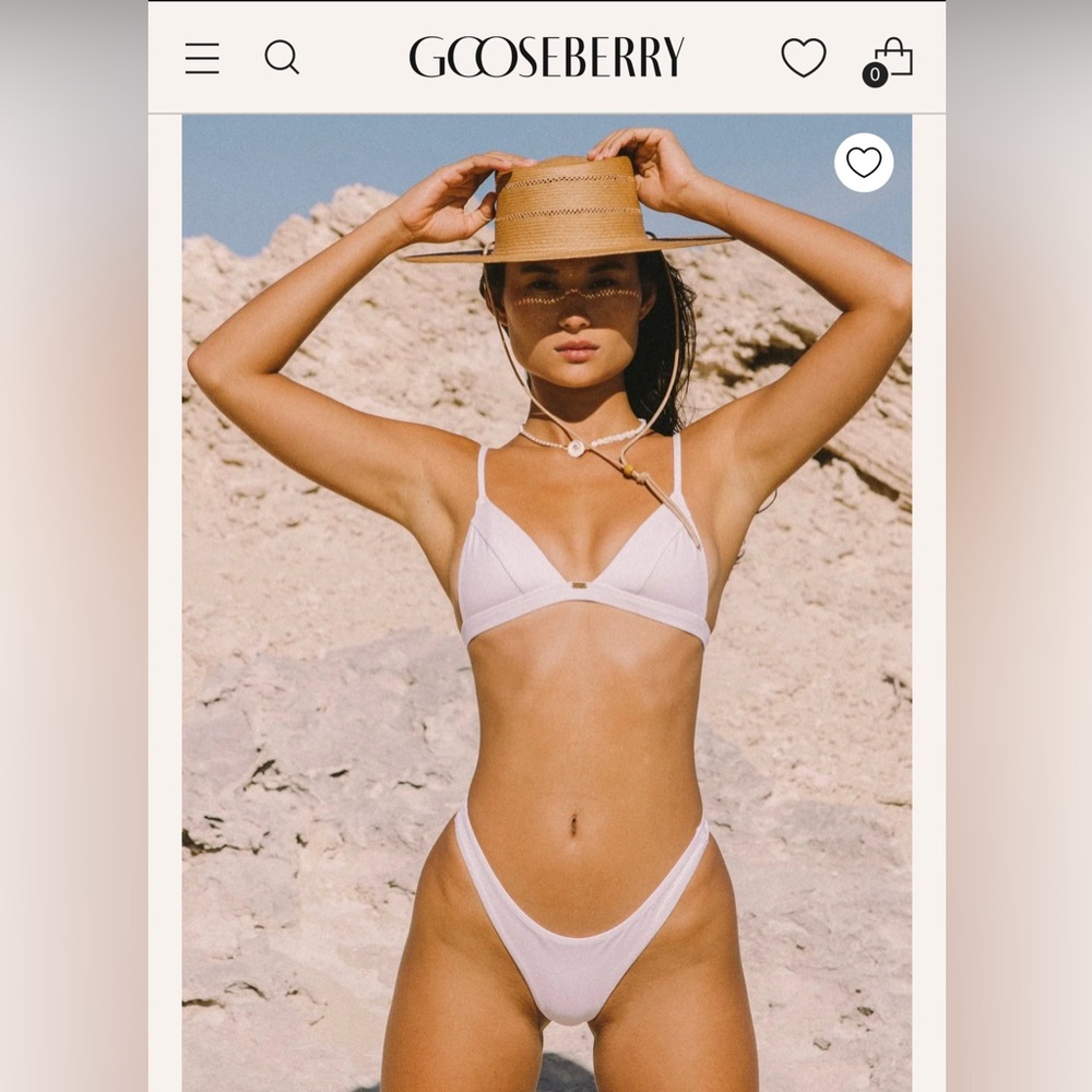 Gooseberry intamates white bikini NWT
